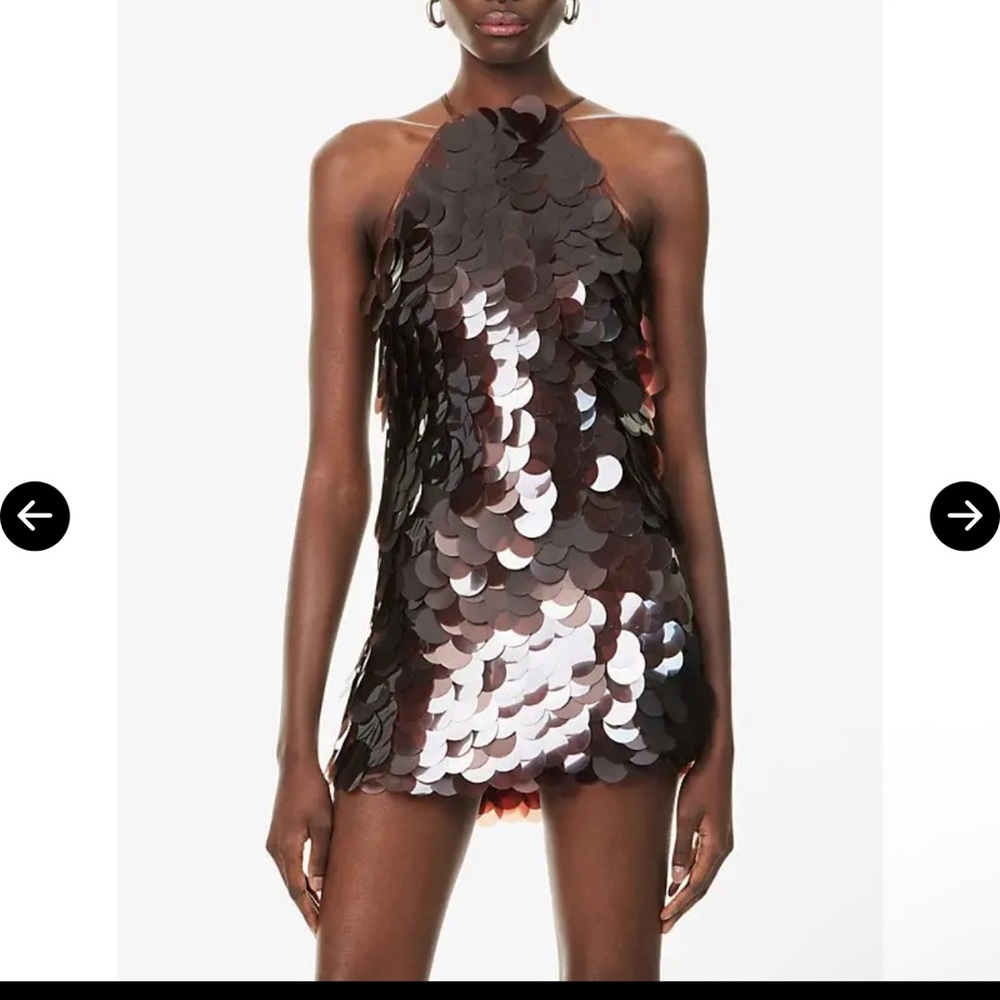 Twine sequin woven mini dress
